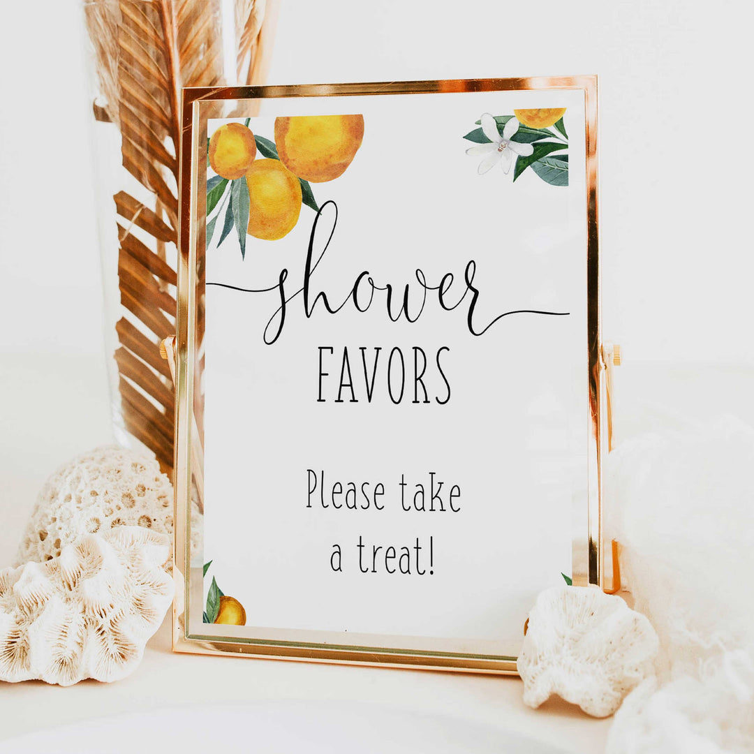 favors baby shower table signs, Little cutie baby decor, printable baby table signs, printable baby decor, baby little cutie table signs, fun baby signs, baby little cutie fun baby table signs, citrus baby shower signs,