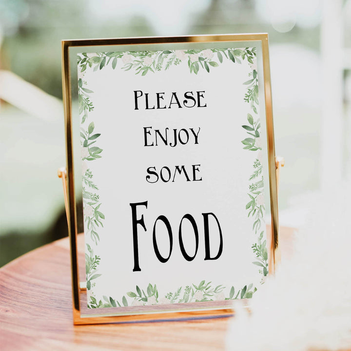 Food baby table signs, Printable baby table signs, baby shower table signs, botanical baby table signs, baby shower decor, fun baby decor, printable baby decor