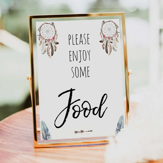 boho baby signs, food table sign, printable baby signs, boho baby decor, fun baby signs, baby shower signs, baby shower decor
