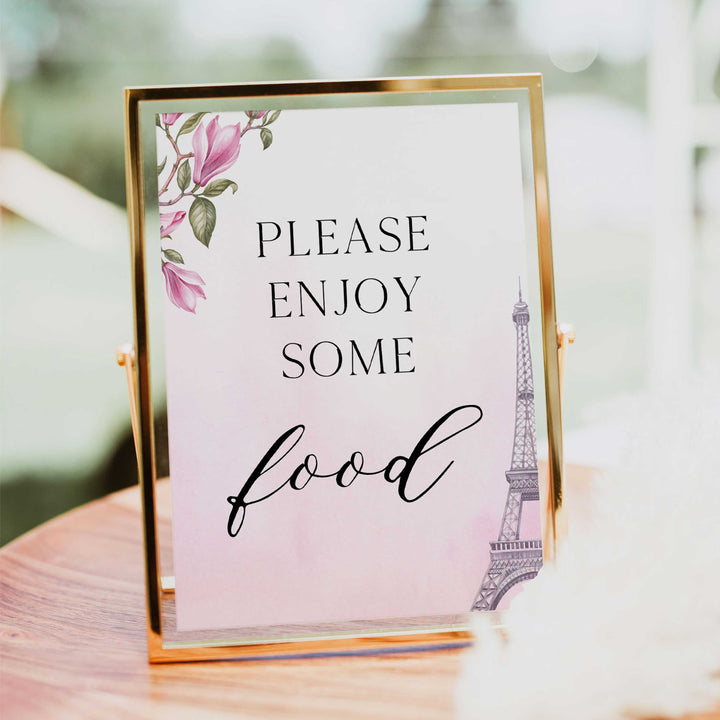 food baby shower tables signs,  Paris baby shower games, printable baby shower games, Parisian baby shower games, fun baby shower games