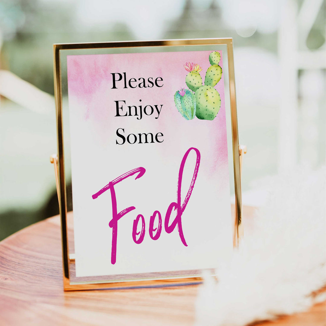 Cactus baby decor, food baby signs, baby food decor, Mexican baby signs, baby shower decor, baby signs, printable baby signs, baby decor, 