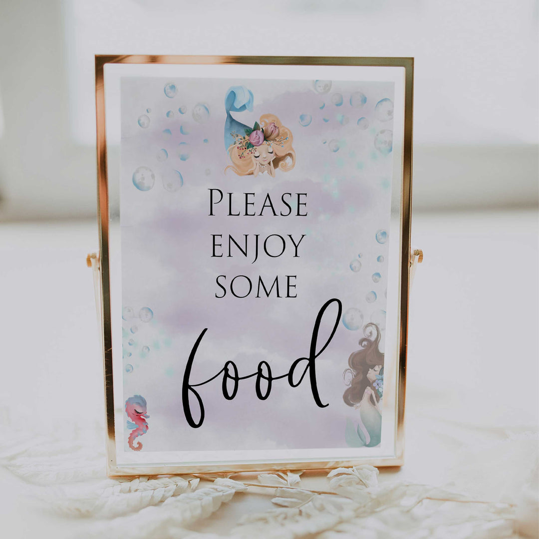 food baby shower table signs, Little mermaid baby decor, printable baby table signs, printable baby decor, baby little mermaid table signs, fun baby signs, baby little mermaid fun baby table signs