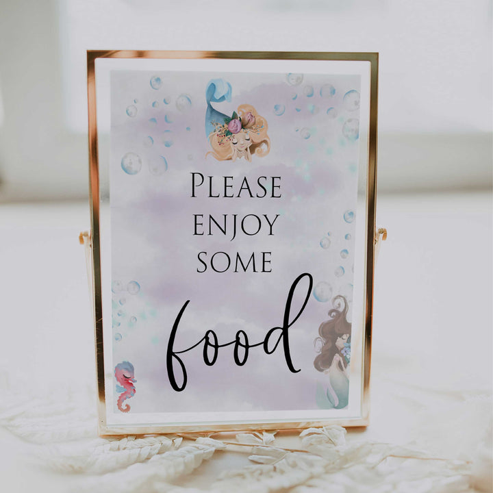 food baby shower table signs, Little mermaid baby decor, printable baby table signs, printable baby decor, baby little mermaid table signs, fun baby signs, baby little mermaid fun baby table signs