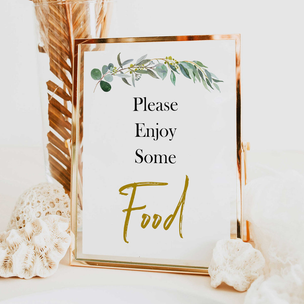 eucalyptus baby signs, food baby signs, printable baby signs, botanical baby signs, baby shower decor, fun baby signs