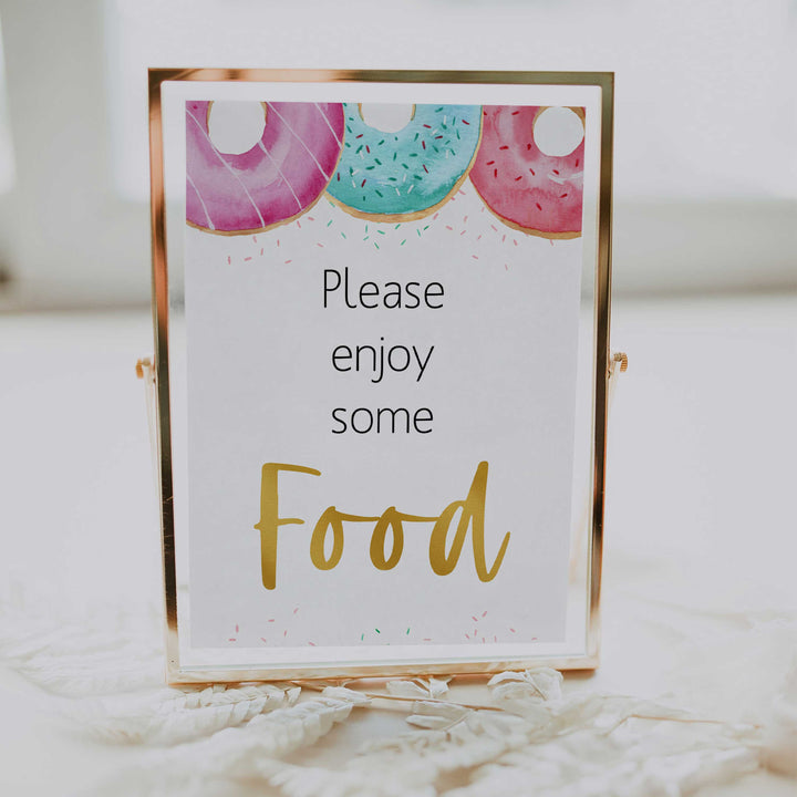 food baby shower table sign, Donut baby decor, printable baby table signs, printable baby decor, baby sprinkles table signs, fun baby signs, baby donut fun baby table signs