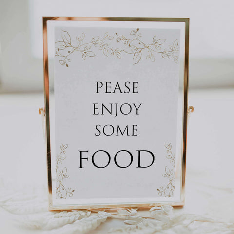 food table sign, Printable baby shower games, gold leaf baby games, baby shower games, fun baby shower ideas, top baby shower ideas, gold leaf baby shower, baby shower games, fun gold leaf baby shower ideas