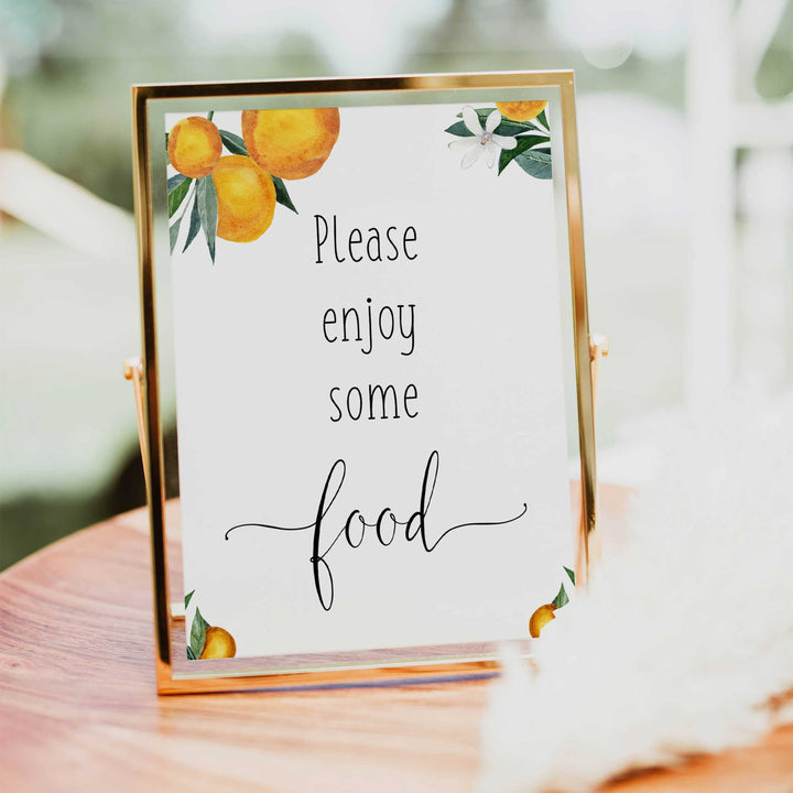 baby shower food sign, Little cutie baby decor, printable baby table signs, printable baby decor, baby little cutie table signs, fun baby signs, baby little cutie fun baby table signs, citrus baby shower signs,