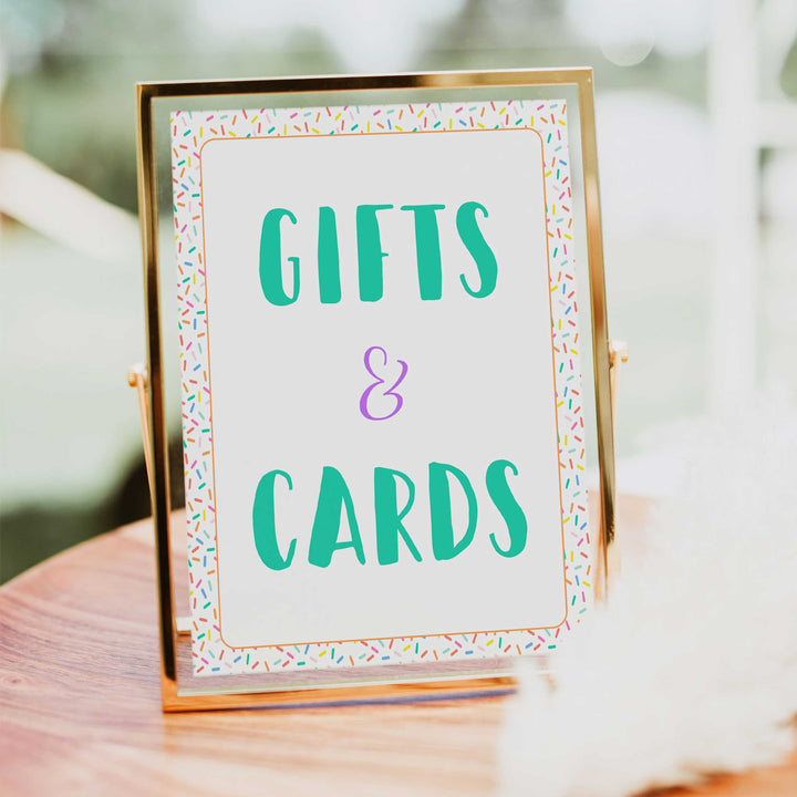gifts and cards baby table signs, gifts and cards signs, Baby sprinkle baby decor, printable baby table signs, printable baby decor, baby sprinkle table signs, fun baby signs, baby sprinkle fun baby table signs
