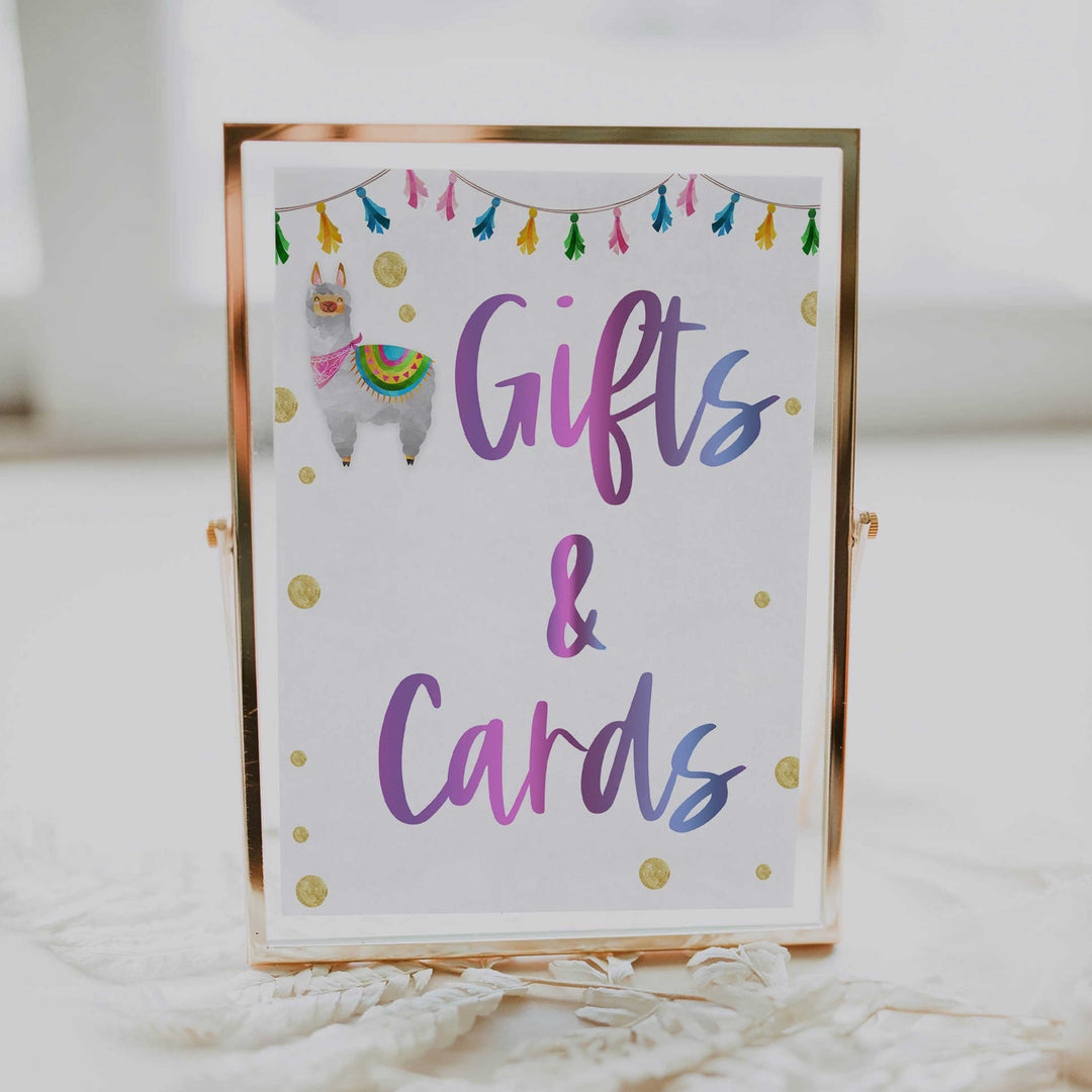 gifts and cards baby table signs, Llama fiesta baby decor, printable baby table signs, printable baby decor, baby llama fiesta table signs, fun baby signs, baby llama fiesta fun baby table signs