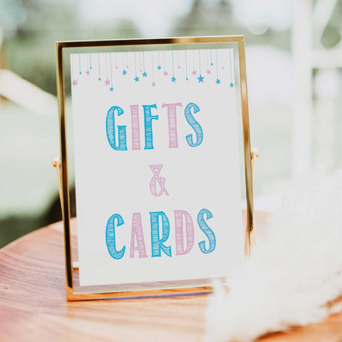 Gender reveal baby signs, gifts and cards baby signs, baby shower signs, baby shower decor, gender reveal ideas, top baby shower ideas, printable baby signs