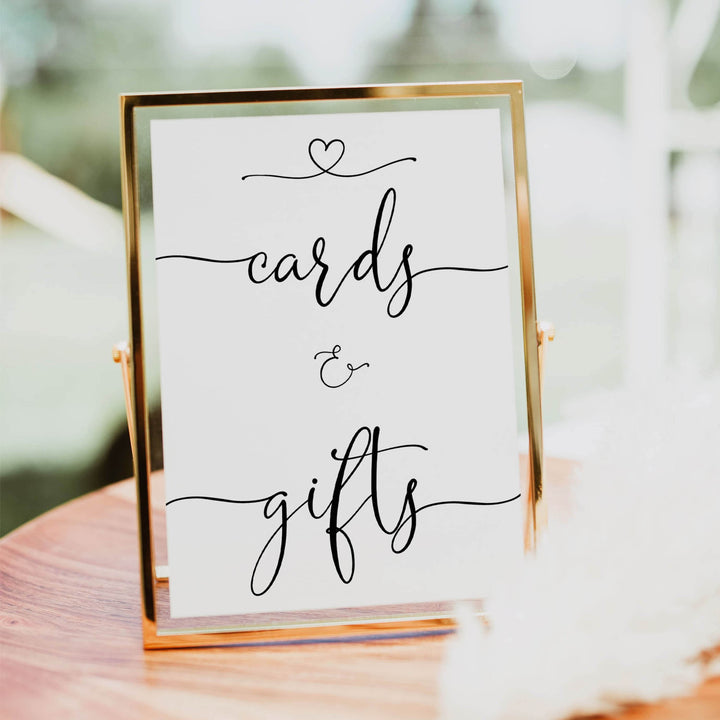 minimalist baby shower signs, gifts and cards baby sign, drinks baby decor, printable baby signs, minimalist baby decor