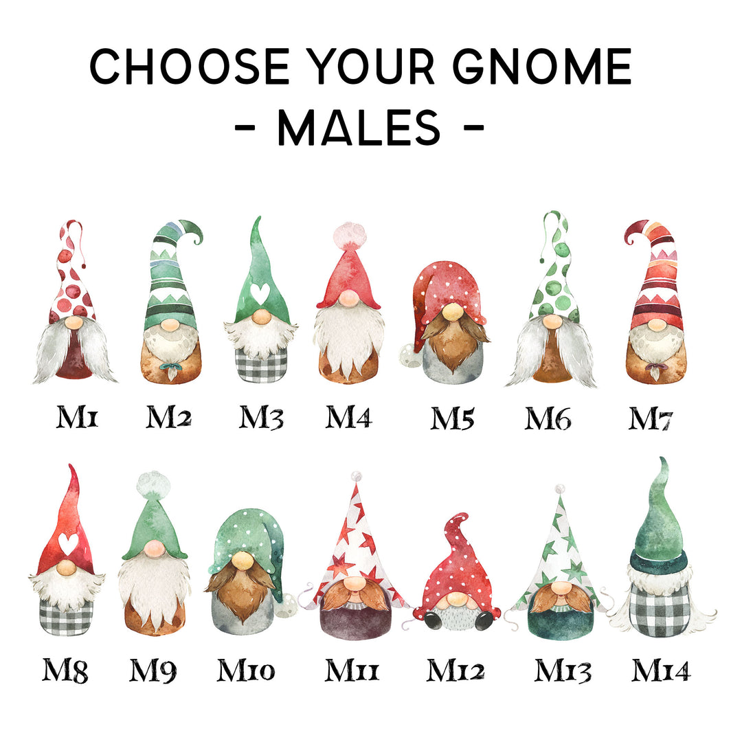 Personalised Gnome Family Print, Printable Download, Gonk Family, Custom Family Christmas Gift, Personalized Portrait, Gnome Family Portrait