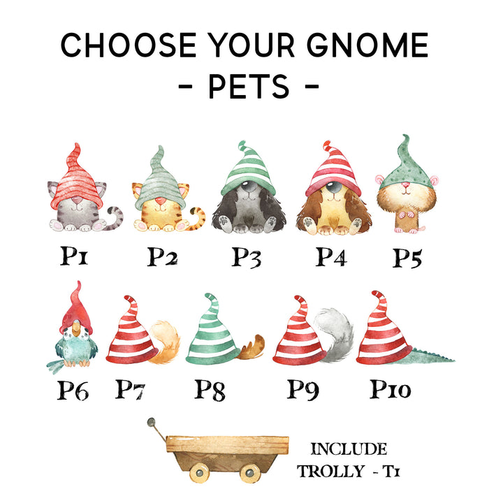 Personalised Gnome Family Print, Printable Download, Gonk Family, Custom Family Christmas Gift, Personalized Portrait, Gnome Family Portrait