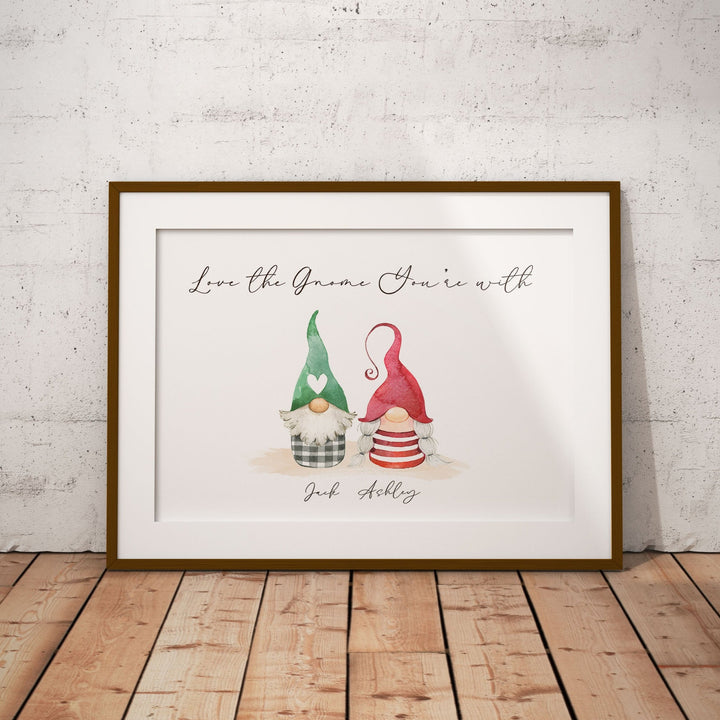 Personalised Gnome Family Print, Printable Download, Gonk Family, Custom Family Christmas Gift, Personalized Portrait, Gnome Family Portrait