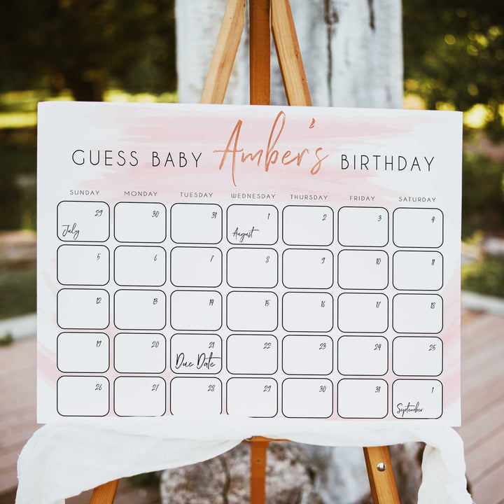 Guess The Baby Birthday Game, Printable baby shower games, baby birthday predictions game, fun baby shower games, baby shower games ideas