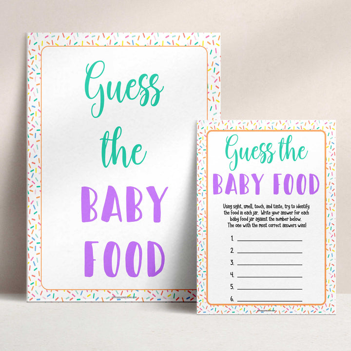 guess the baby food game, Printable baby shower games, baby sprinkle fun baby games, baby shower games, fun baby shower ideas, top baby shower ideas, sprinkle shower baby shower, friends baby shower ideas