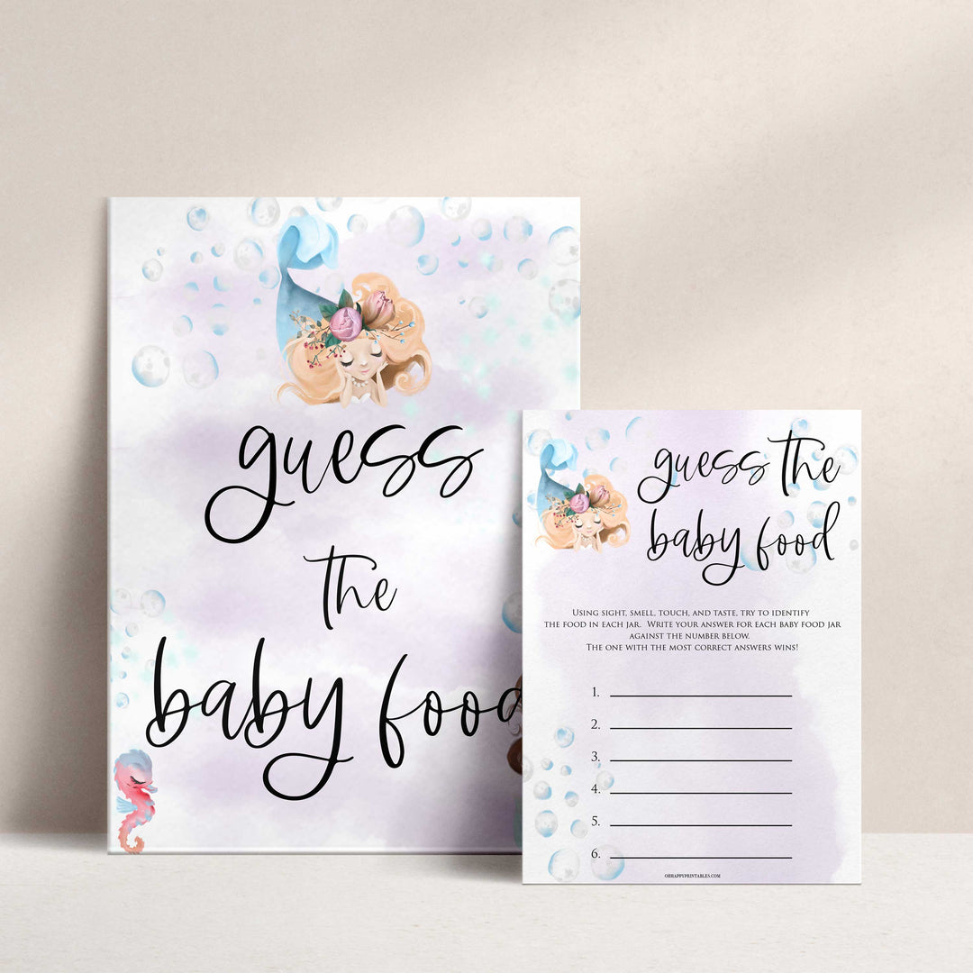 guess the baby food game, Printable baby shower games, little mermaid baby games, baby shower games, fun baby shower ideas, top baby shower ideas, little mermaid baby shower, baby shower games, pink hearts baby shower ideas