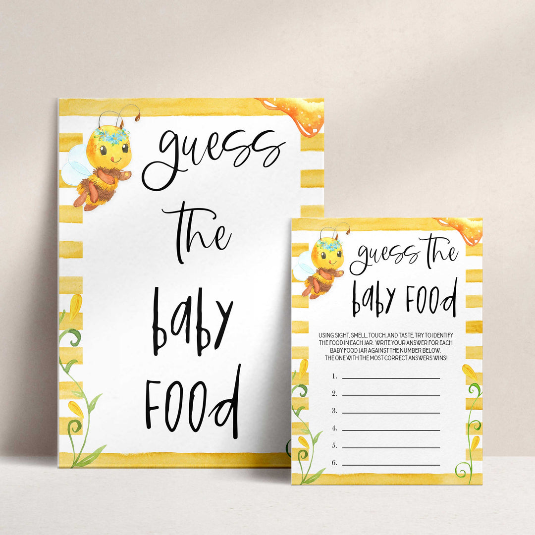 guess the baby food game, guess the baby food, Printable baby shower games, mommy bee fun baby games, baby shower games, fun baby shower ideas, top baby shower ideas, mommy to bee baby shower, friends baby shower ideas