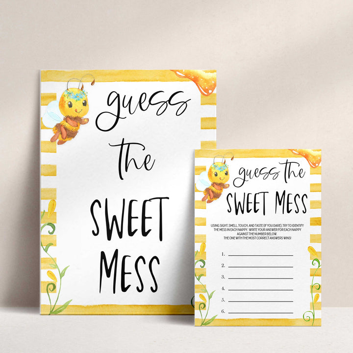 guess the sweet mess game, Printable baby shower games, mommy bee fun baby games, baby shower games, fun baby shower ideas, top baby shower ideas, mommy to bee baby shower, friends baby shower ideas