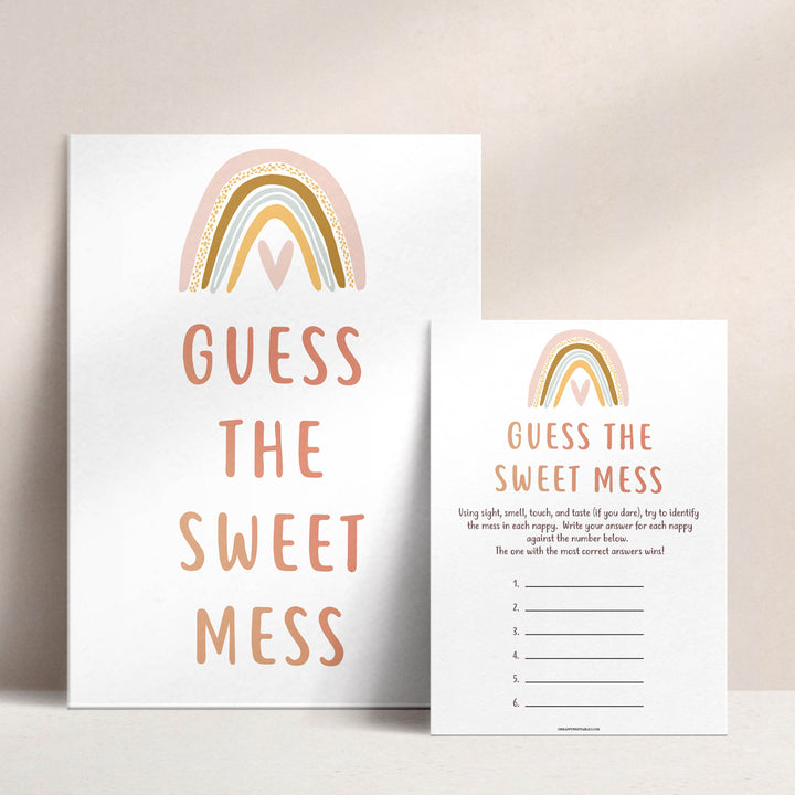 guess the sweet mess game, Printable baby shower games, boho rainbow baby games, baby shower games, fun baby shower ideas, top baby shower ideas, boho rainbow baby shower, baby shower games, fun boho rainbow baby shower ideas