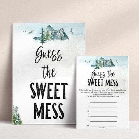 guess the sweet mess baby game, Printable baby shower games, adventure awaits baby games, baby shower games, fun baby shower ideas, top baby shower ideas, adventure awaits baby shower, baby shower games, fun adventure baby shower ideas