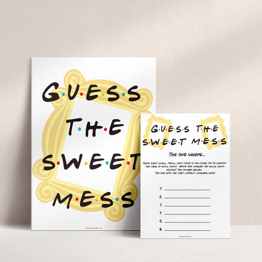 guess the sweet mess game, Printable baby shower games, friends fun baby games, baby shower games, fun baby shower ideas, top baby shower ideas, friends baby shower, friends baby shower ideas