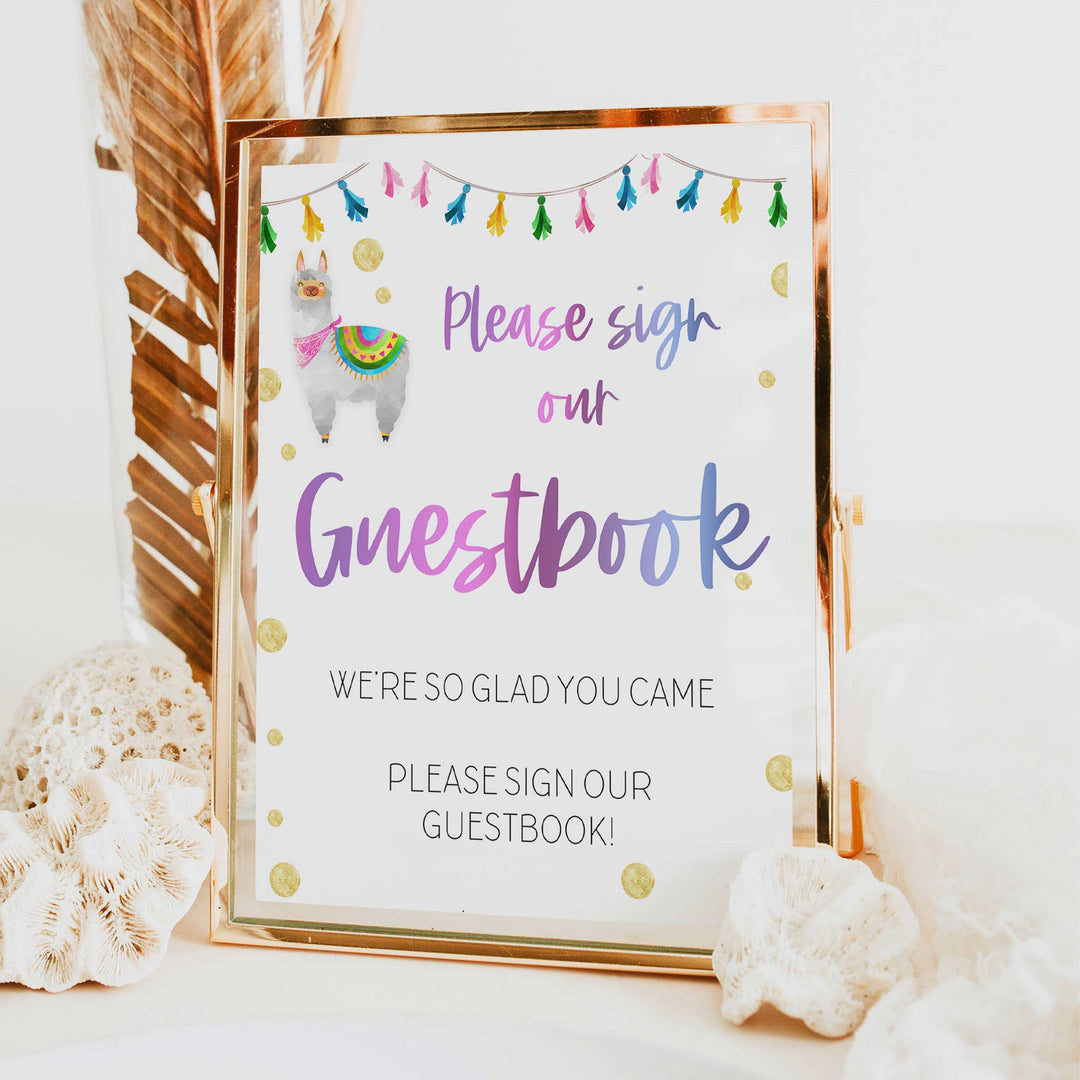 guestbook baby table signs, Llama fiesta baby decor, printable baby table signs, printable baby decor, baby llama fiesta table signs, fun baby signs, baby llama fiesta fun baby table signs