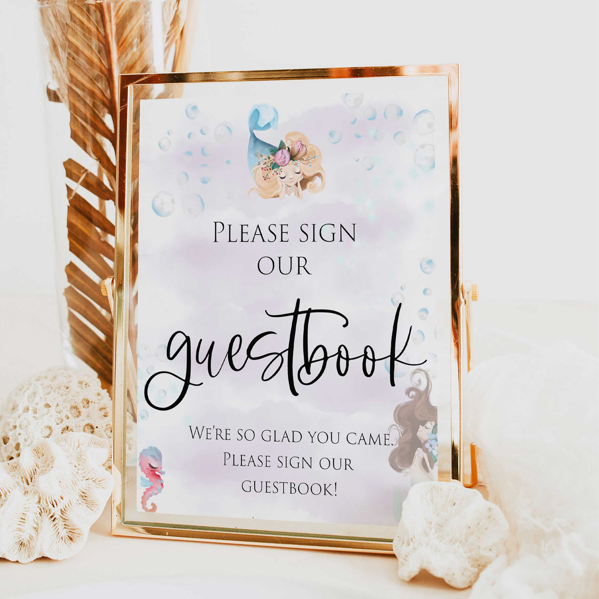 guestbook baby shower table signs, Little mermaid baby decor, printable baby table signs, printable baby decor, baby little mermaid table signs, fun baby signs, baby little mermaid fun baby table signs