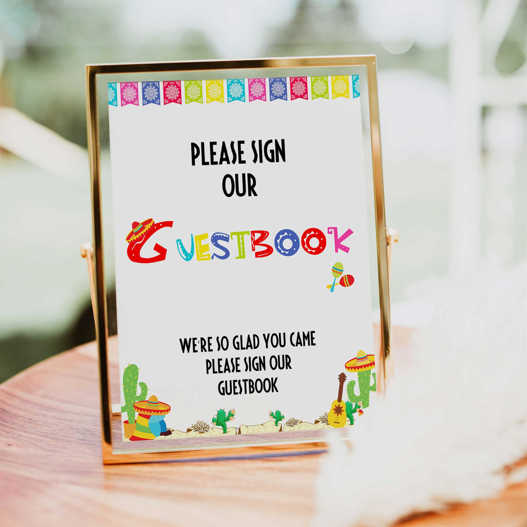 guestbook baby shower signs, guestbook baby table decor, Mexican fiesta baby decor, printable baby table signs, printable baby decor, baby Mexican fiesta table signs, fun baby signs, baby fiesta fun baby table signs