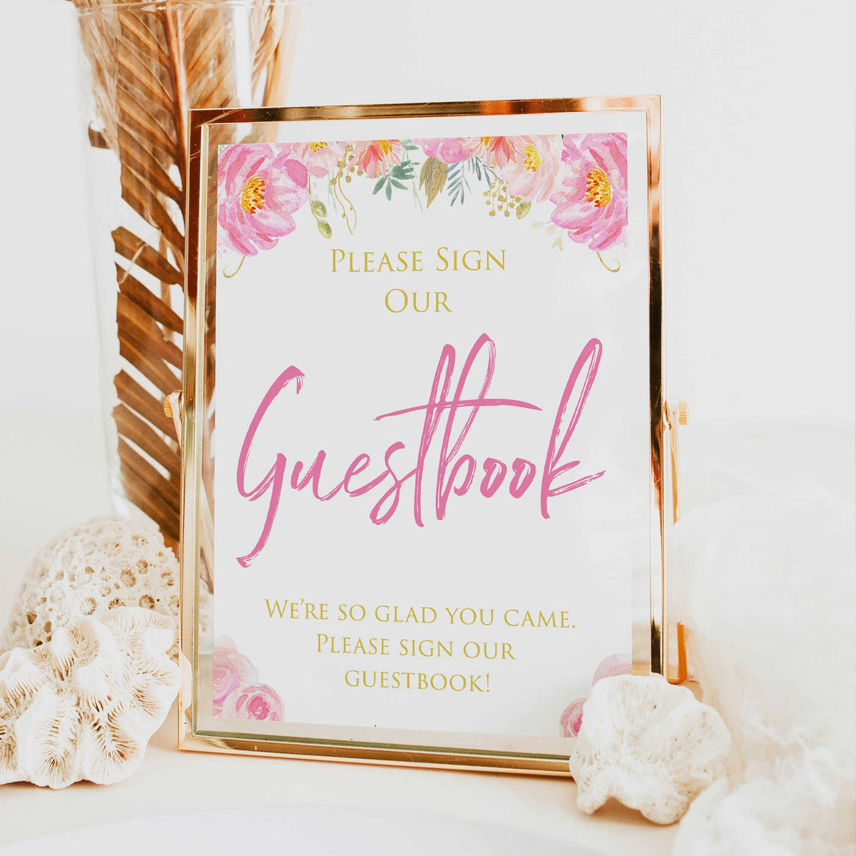 guestbook baby table signs, guestbook baby signs, Blush floral baby decor, printable baby table signs, printable baby decor, gold table signs, fun baby signs, floral fun baby table signs