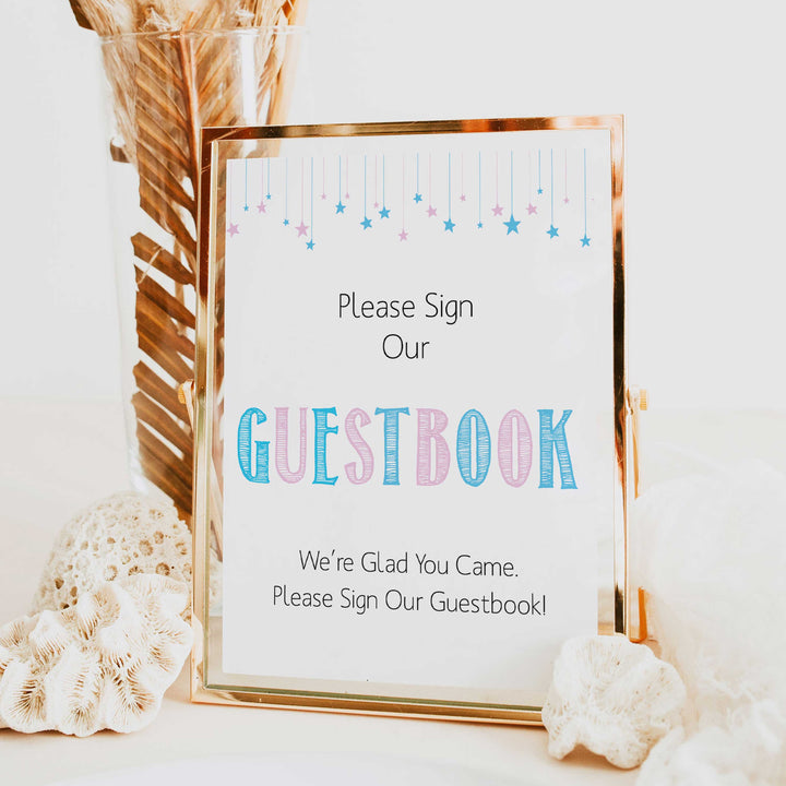 Gender reveal baby signs, guestbook baby signs, baby shower signs, baby shower decor, gender reveal ideas, top baby shower ideas, printable baby signs