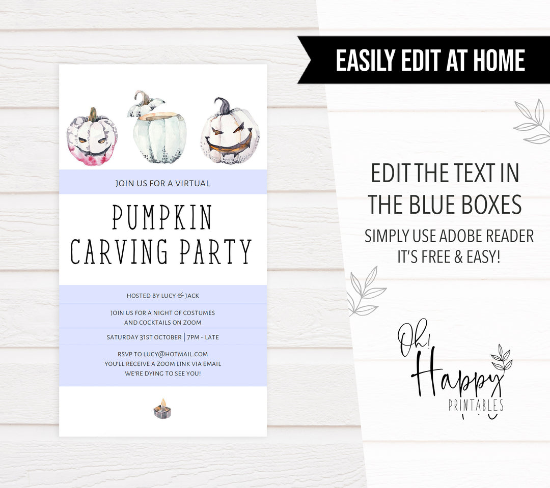 virtual pumpkin carving, virtual halloween invitation, halloween invitations, editable halloween invitations, cell phone halloween invitations, spooky halloween invitations, drink up witches