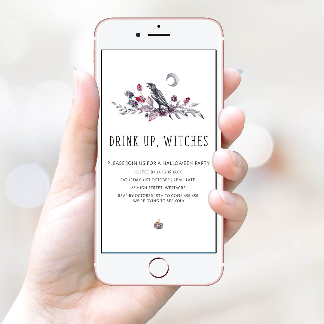halloween invitations, editable halloween invitations, cell phone halloween invitations, spooky halloween invitations, drink up witcheshalloween invitations, editable halloween invitations, printable halloween invitations, spooky halloween invitations