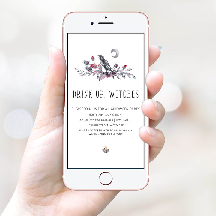 halloween invitations, editable halloween invitations, cell phone halloween invitations, spooky halloween invitations, drink up witcheshalloween invitations, editable halloween invitations, printable halloween invitations, spooky halloween invitations