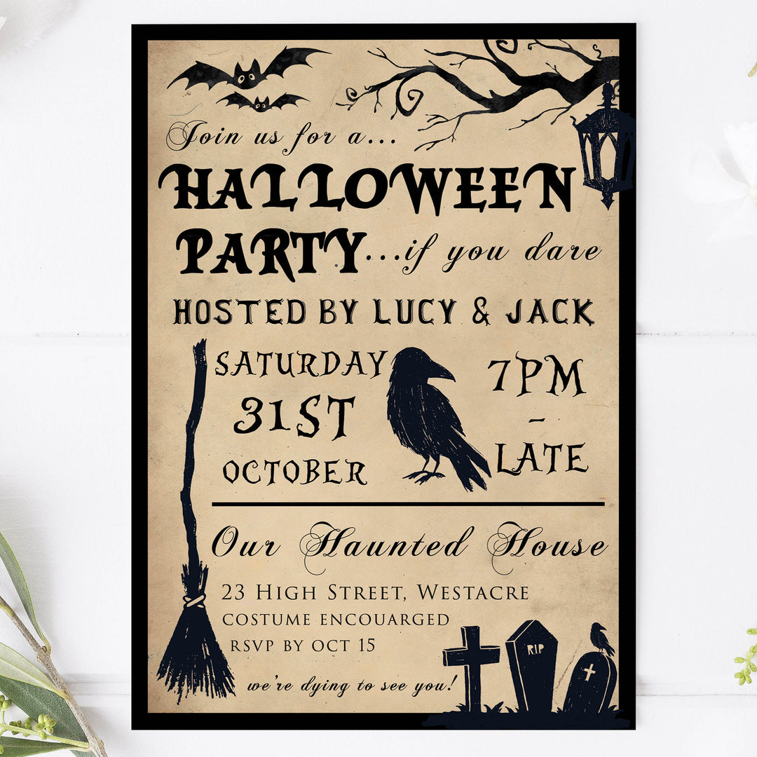 vintage halloween invitation, halloween printable invitations, editable halloween invitations, fun halloween invites, halloween invites, halloween ideas