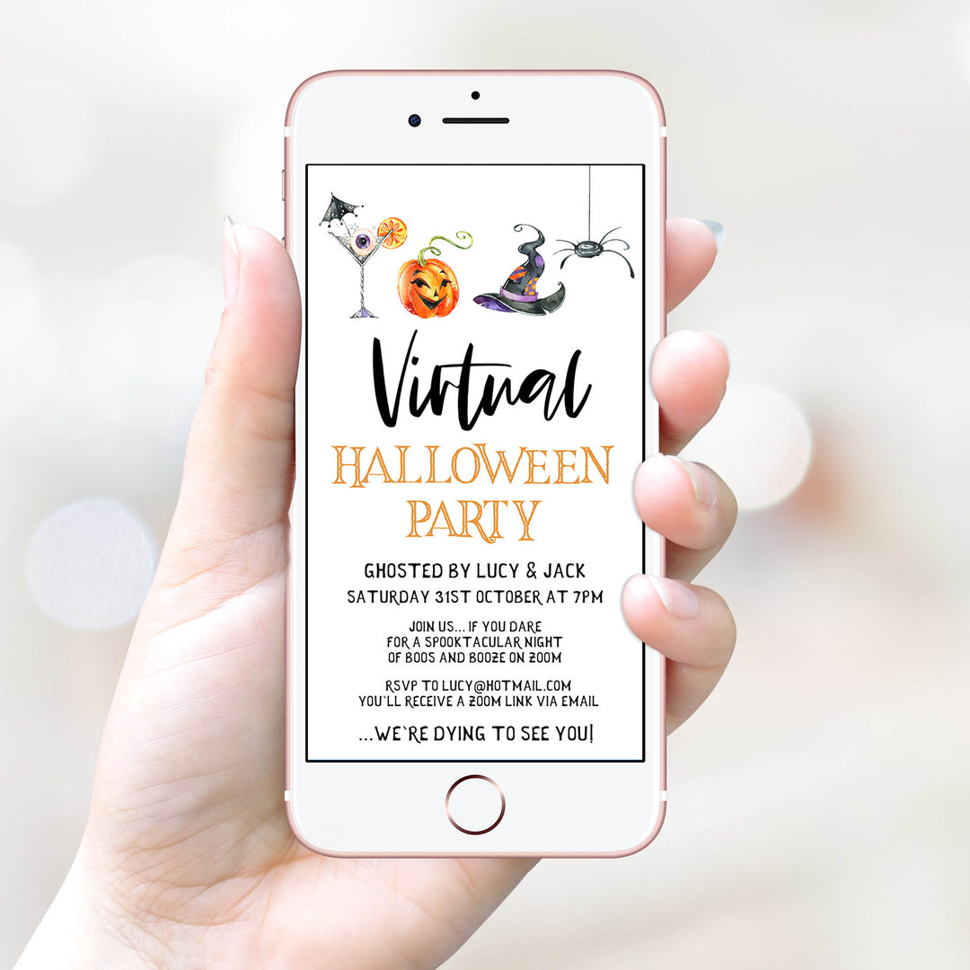 virtual halloween invitation, halloween invitations, editable halloween invitations, cell phone halloween invitations, spooky halloween invitations, drink up witches