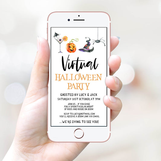 virtual halloween invitation, halloween invitations, editable halloween invitations, cell phone halloween invitations, spooky halloween invitations, drink up witches