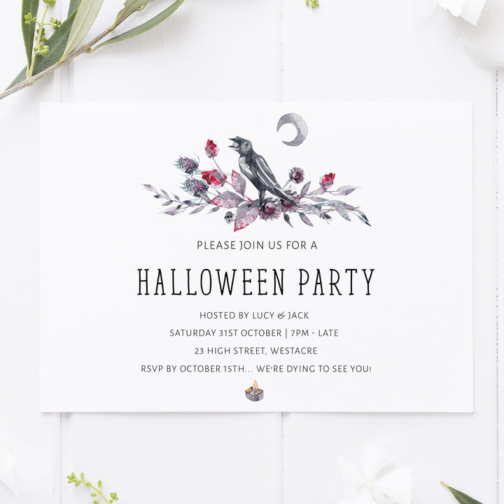 raven invitation, halloween printable invitations, editable halloween invitations, fun halloween invites, halloween invites, halloween ideashalloween invitations, editable halloween invitations, printable halloween invitations, spooky halloween invitations