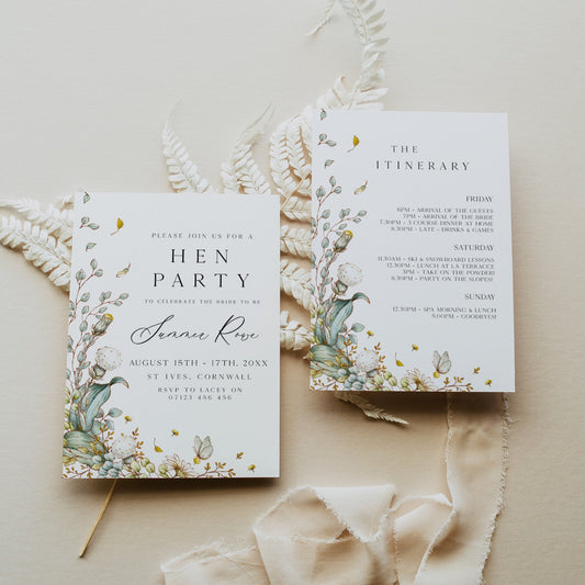 editable summer garden bridal shower invitation, printable floral hen party invitation, summer garden bridal theme