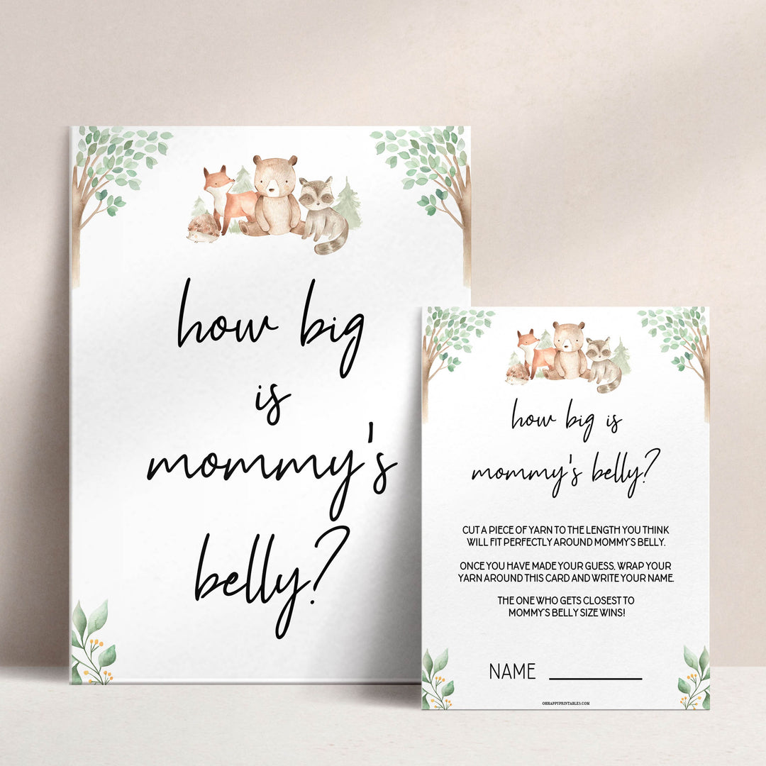 how big is mommys belly game, Printable baby shower games, woodland animals baby games, baby shower games, fun baby shower ideas, top baby shower ideas, woodland baby shower, baby shower games, fun woodland animals baby shower ideas