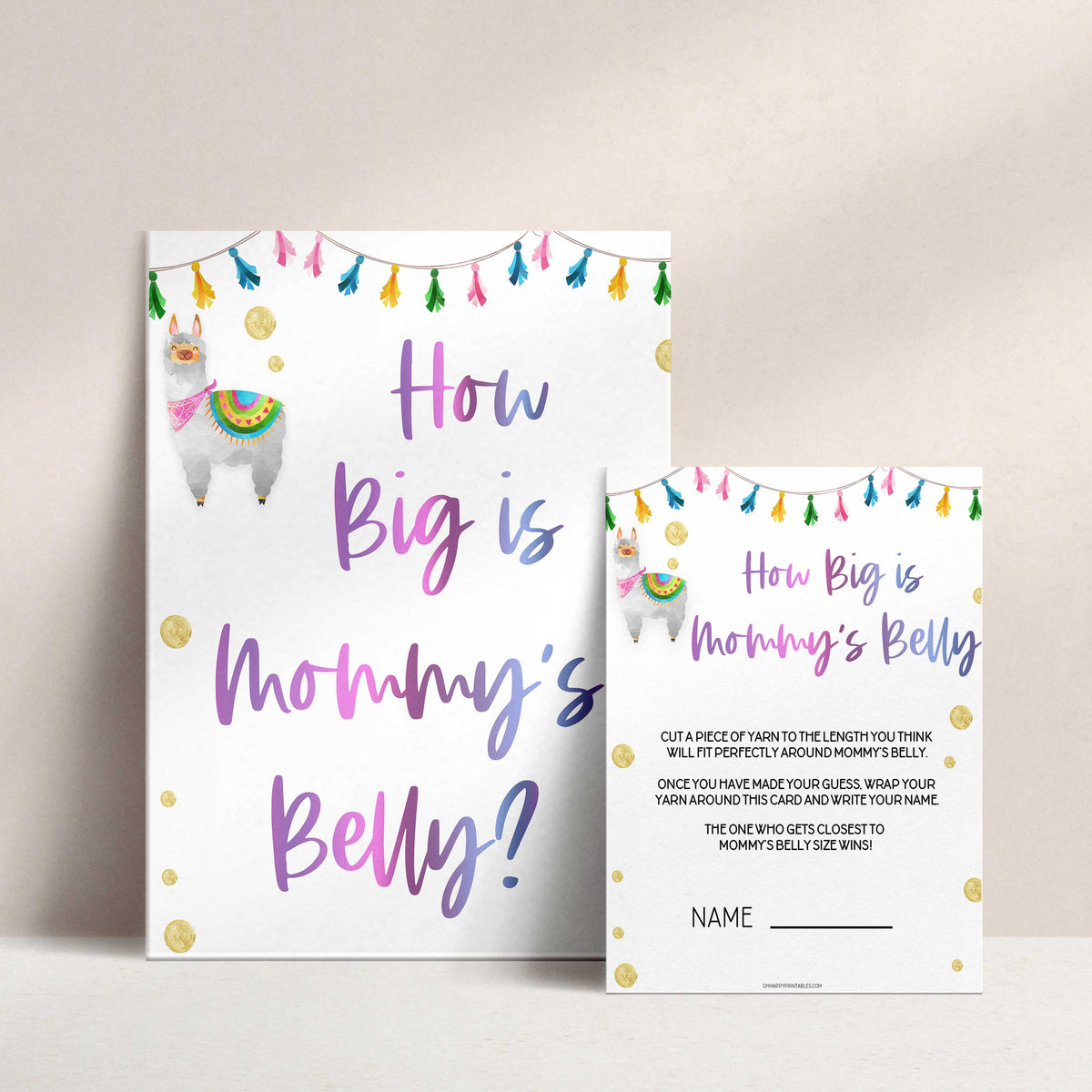 how big is mommys belly game, Printable baby shower games, llama fiesta fun baby games, baby shower games, fun baby shower ideas, top baby shower ideas, Llama fiesta shower baby shower, fiesta baby shower ideas