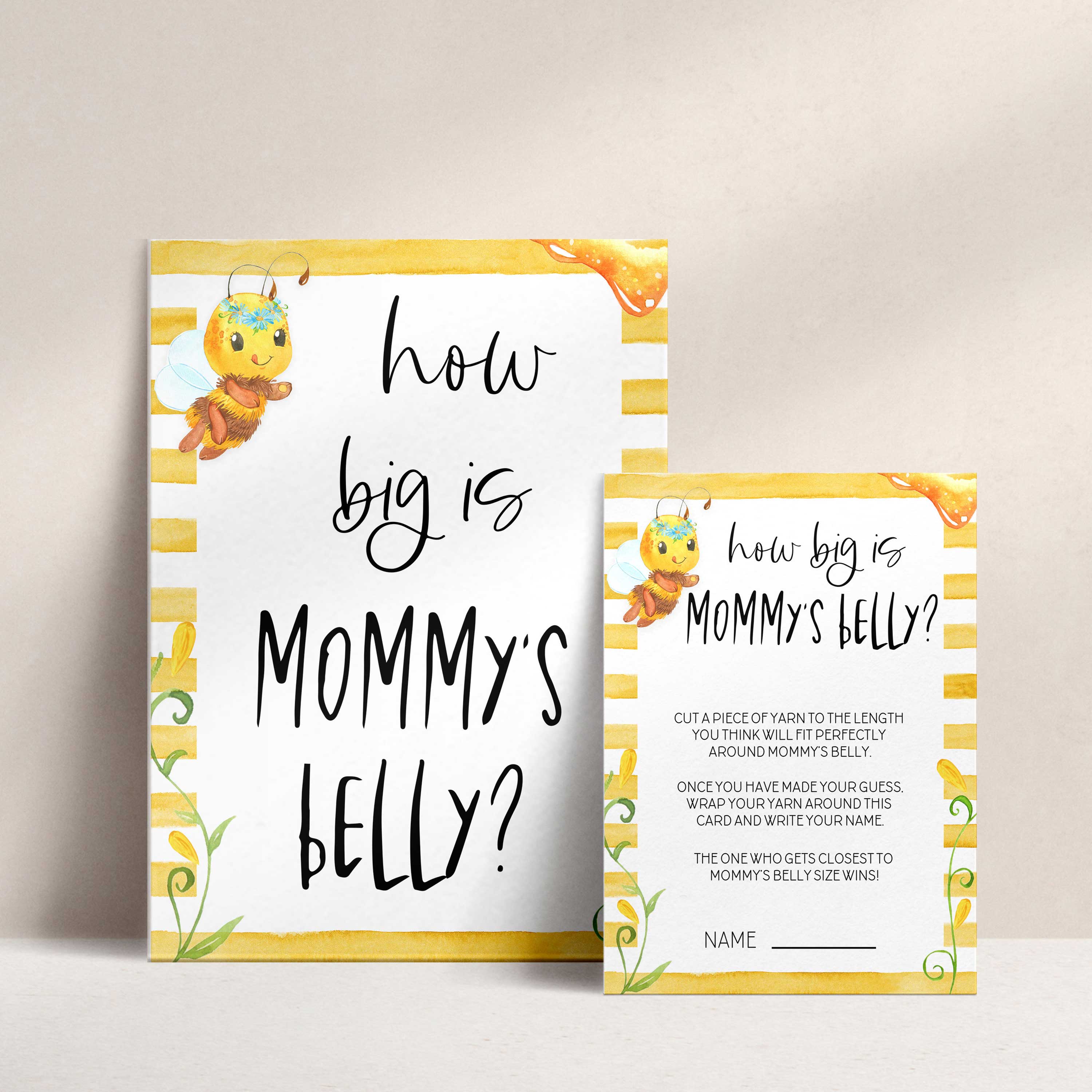 how big is mommys belly game, Printable baby shower games, mommy bee fun baby games, baby shower games, fun baby shower ideas, top baby shower ideas, mommy to bee baby shower, friends baby shower ideas