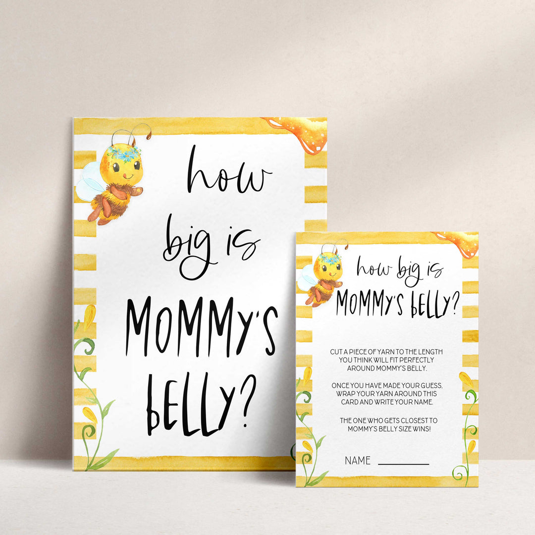 how big is mommys belly game, Printable baby shower games, mommy bee fun baby games, baby shower games, fun baby shower ideas, top baby shower ideas, mommy to bee baby shower, friends baby shower ideas