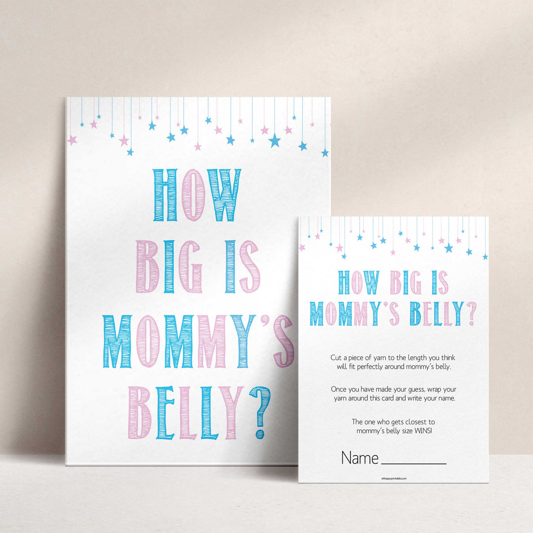 Gender reveal baby games, how big is mommys belly baby game, gender reveal shower, fun baby games, gender reveal ideas, popular baby games, best baby games, printable baby games, gender reveal baby games