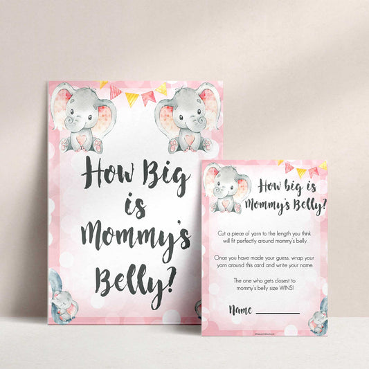 pink elephant baby games, how big is mommys belly baby shower games, printable baby shower games, baby shower games, fun baby games, popular baby games, pink baby games