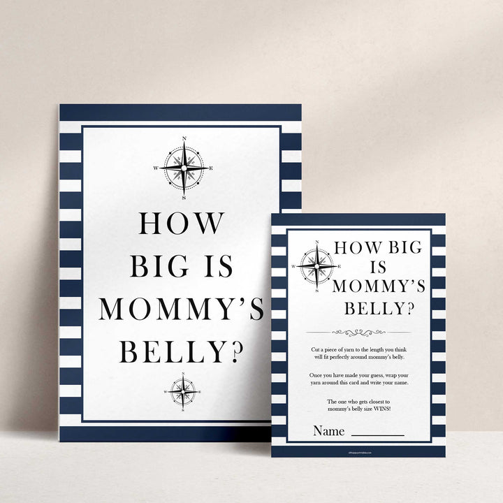 Nautical baby shower games, how big is mommys belly baby shower games, printable baby shower games, baby shower games, fun baby games, ahoy its a boy, popular baby shower games, sailor baby games, boat baby games
