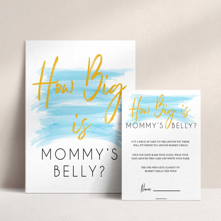 Blue swash, how big is mommys belly baby games, baby shower games, printable baby games, fun baby games, boy baby shower games, baby games, fun baby shower ideas, baby shower ideas, boy baby games, blue baby shower