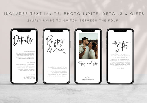 editable mobile wedding invitation, CALLIGRAPHY editable wedding invitation suite, editable wedding stationery, printable wedding stationery, modern wedding items, wedding save the dates