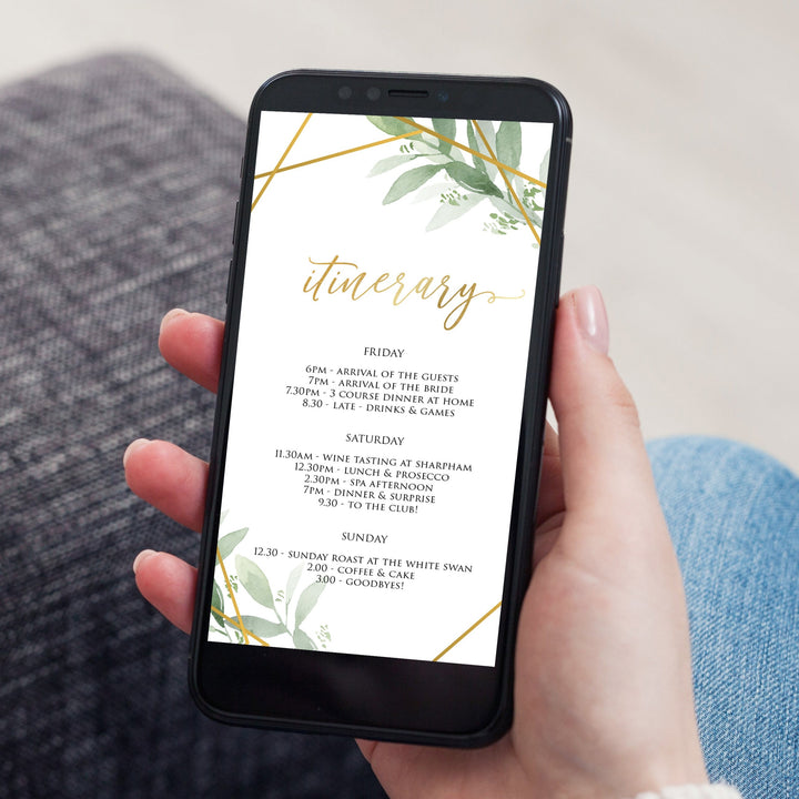 editable bridal shower invitations, printable bachelorette invitations, gold greenery bridal shower invites, greenery bridal shower ideas