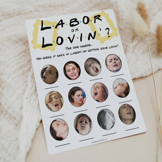 labor or lovin baby game, labor or porn, Printable baby shower games, friends fun baby games, baby shower games, fun baby shower ideas, top baby shower ideas, friends baby shower, friends baby shower ideas